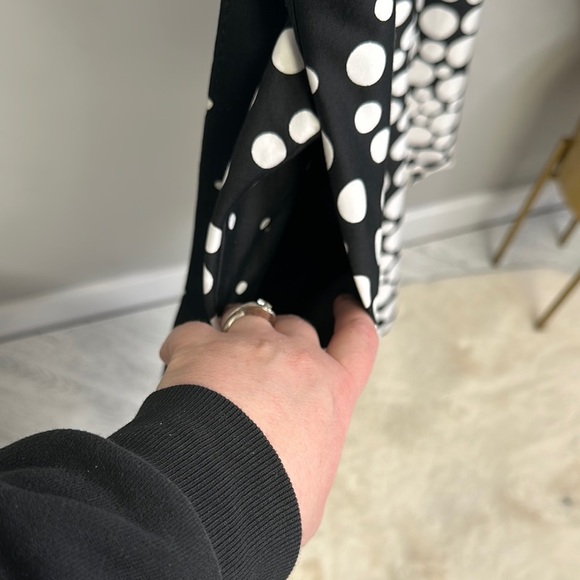 Elegant Black and White Polka Dot Dress - Picture 7 of 9